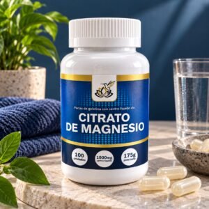Citrato de Magnesio 1000 mg – Perlas de Gelatina con Centro Líquido (100 Unidades / 175 g)