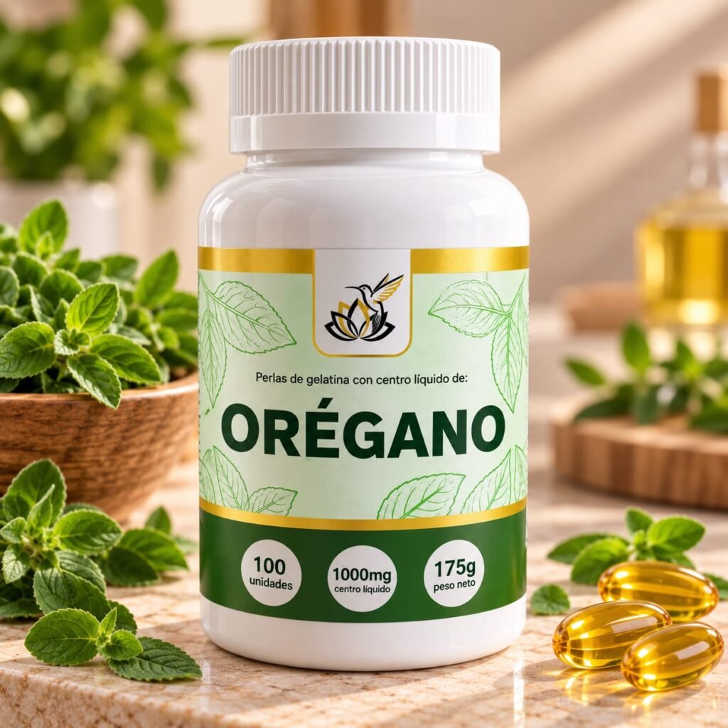 Orégano 1000 mg – Cápsulas blandas con Centro Líquido (100 Unidades / 175 g)