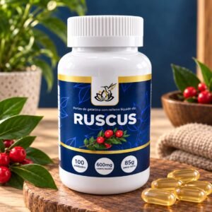 Ruscus 600 mg – Perlas de Gelatina con Relleno Líquido (100 Unidades)