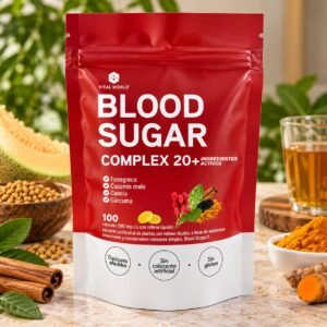 Blood Sugar Complex 20+ – Fenogreco, Melón Amargo, Canela y Cúrcuma (100 Cápsulas con Relleno Líquido)
